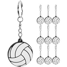  10 Pcs Sports Keychains Keyring Set Porte Clef Volley-ball Sportiels