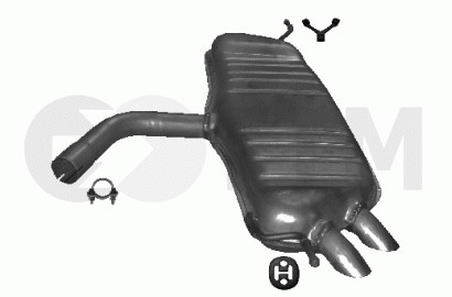 Silencieux arriere pour - silencieux, vw