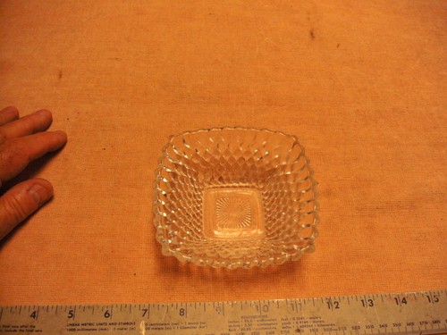 Pressed glass square - glass,
