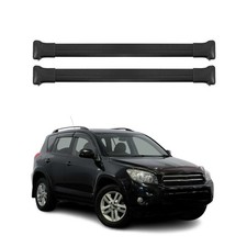 Barres de Toit Transversales pour Toyota Rav 4 III 2008-2012 2x Noir ABE