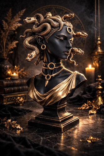 Statue médusa buste - –,