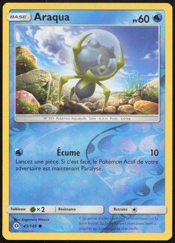 Carte pokémon araqua - carte, 45/149