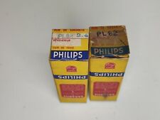 2 x Tubes, lampes TSF Philips, Dario PL82 vintage valve tube amplifier NOS