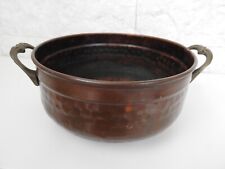 cache pot, jardinière cuivre martelé chaudron ancien décoration vitrine VINTAGE