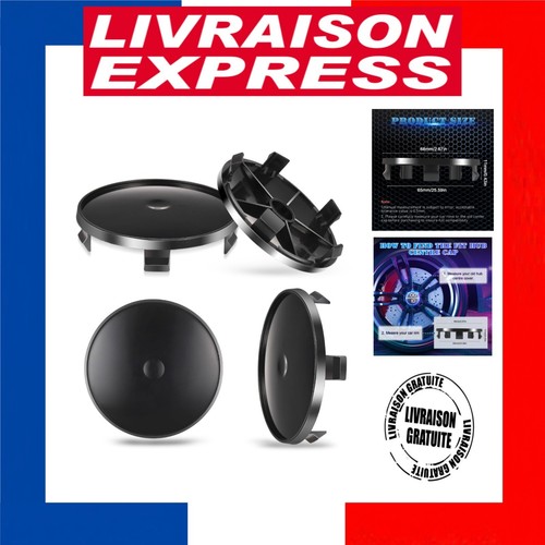 Cache moyeu 68mm - cache, noir