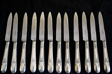 12 petits couteaux entremet dessert fromage metal argenté empire saglier