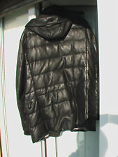 Moncler anorak doudoune cuir duvet - capuche cuir duvet Leather Goose 56  Leder