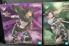 Lot de figurines Levi Hanji Ichiban Kuji Attack on Titan Rumble of the Earth