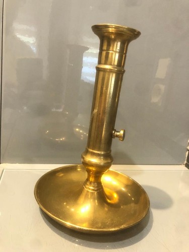 Ancien bougeoir poussoir en - à,