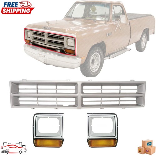 New silver grille and - silver,