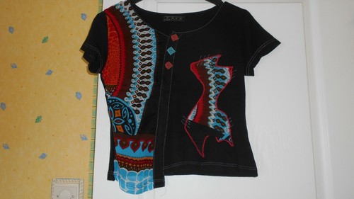 Femme tee shirt noir et - femme:, tee-shirt