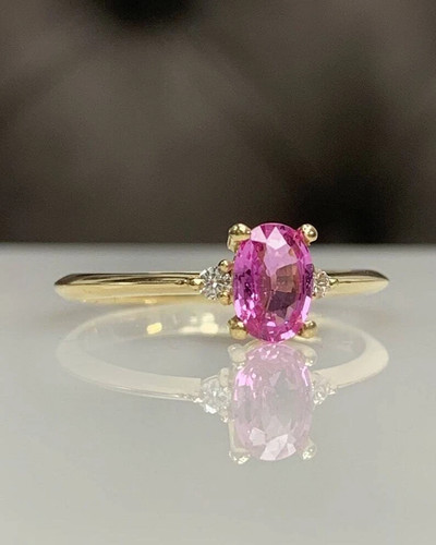 Bague mariage saphir rose - bague,