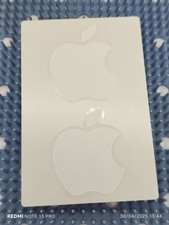 Lot de 2 Autocollant Sticker Apple originaux blanc pomme iPod iPad MacBook 