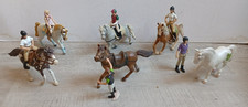 Lot 6 chevaux Schleich papo : western - jumping + 6 personnage dont 4 cavalières