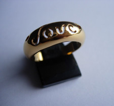 BAGUE JONC en PLAQUE OR "MURAT" découpée "LOVE"