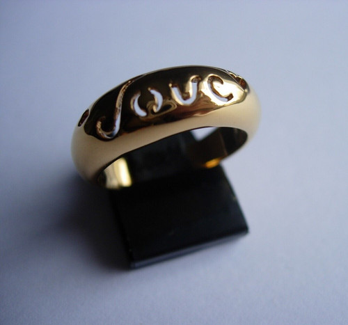 Bague jonc plaque or - en,