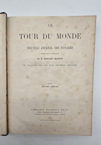 Tour monde 1876 journal des - journal,