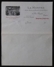 Facture PARIS 1900 LA MONTRE PONCTUA Tavannes Cyma Enigma billhead 13