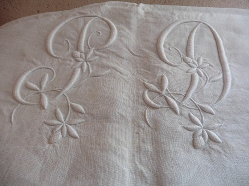 Ancien drap pur lin - ancien,
