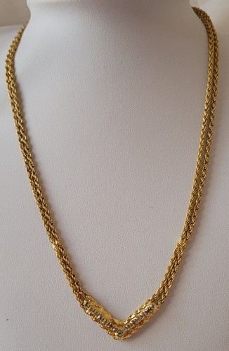 Collier vintage chaine double - vintage,