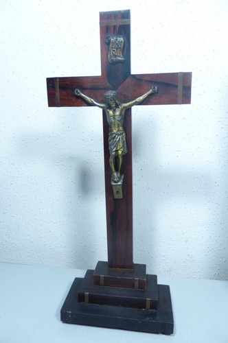 Ancien autel crucifix - ancien,
