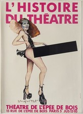 Théatre - Poster Affiche vintage Grupo TSE Epée de Bois Paris Erotica