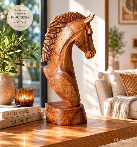 Tête cheval bois - tête,
