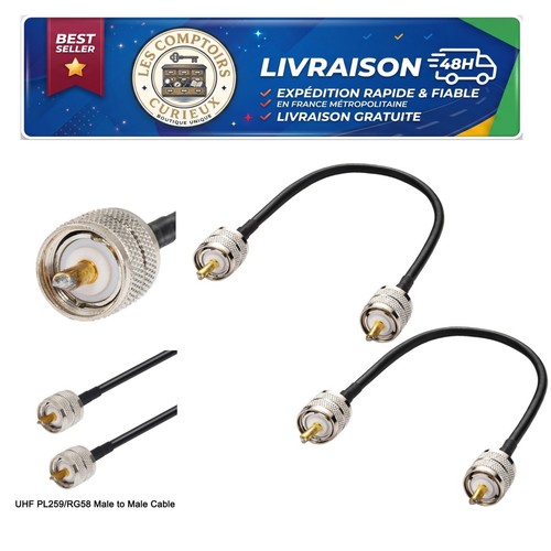 Câble coaxial 259 rg58 uhf - câble,