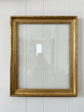 Cadre À Clés Louis Philippe Bois Doré Verre Soufflé XIXème 42x34cm French Frame