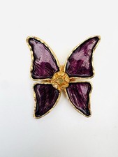 Broche émaillée papillon