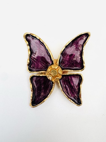 Broche émaillée papillon