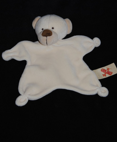 Doudou ours plat beige - ours,