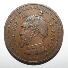 France Médaille Satirique Napoléon III 1870 – Vampire de la France  Cuivre 32 mm
