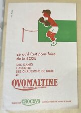 Buvard Pub Publicitaire OVOMALTINE LA BOXE