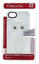 Trexta Cuir Authentique Cristal Séries IPHONE 5S/5 / Se Housse / Swarovski Blanc