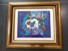 Tony AGOSTINI Nature Morte lithographie numeroté & signée Cadres d' art DELF