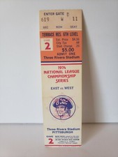 1974 NLCS Dodgers At Pittsburgh Game 2  Very Nice Ticket Stub