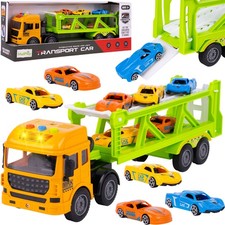 MalPlay Remorque Camion Lot 6 Voitures Transporteur Après-Tour Véhicules à...