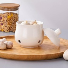 Pot à ail avec couvercle pour