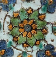 DEUX RARE ANCIENS CARREAUX ANDALOUSIE HISPANO MAURESQUE ART ISLAMIQUE ESPAGNE
