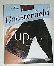 paire de bas palissandre fantaisie losanges neuf taille 2 marque Chesterfield 