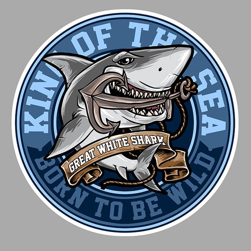 Grand requin blanc - grand, ancre