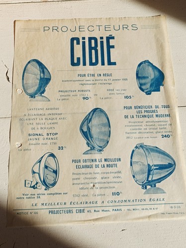 Ancien publicite projecteurs - publicite,