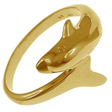 BAGUE Dauphin en Plaqué Or