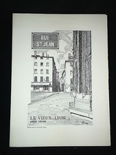 LOT 26 gravures Rue Saint Jean - Vieux Lyon - P. Carron 1976 Edition originale
