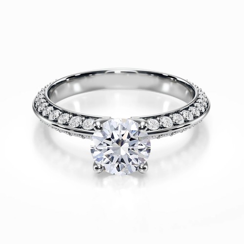 Bague diamant design - cvd, lab