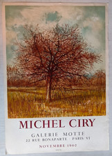 affiche d'art - MICHEL CIRY - 1960 - Galerie motte - Mourlot