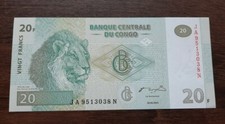 G10125 billet de banque du monde république du Congo 20 francs 2003 unc