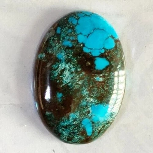 Cabochon ovale naturel bleu