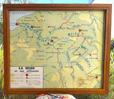 ancienne carte géographie Rossignol  France Seine Loire